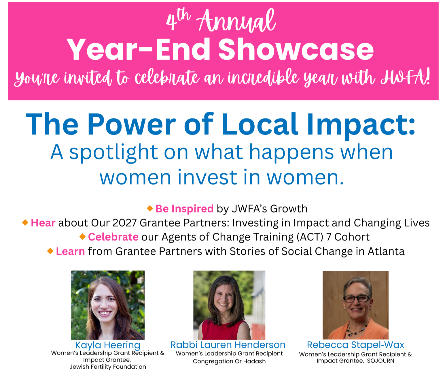 Year-End Showcase panel & title